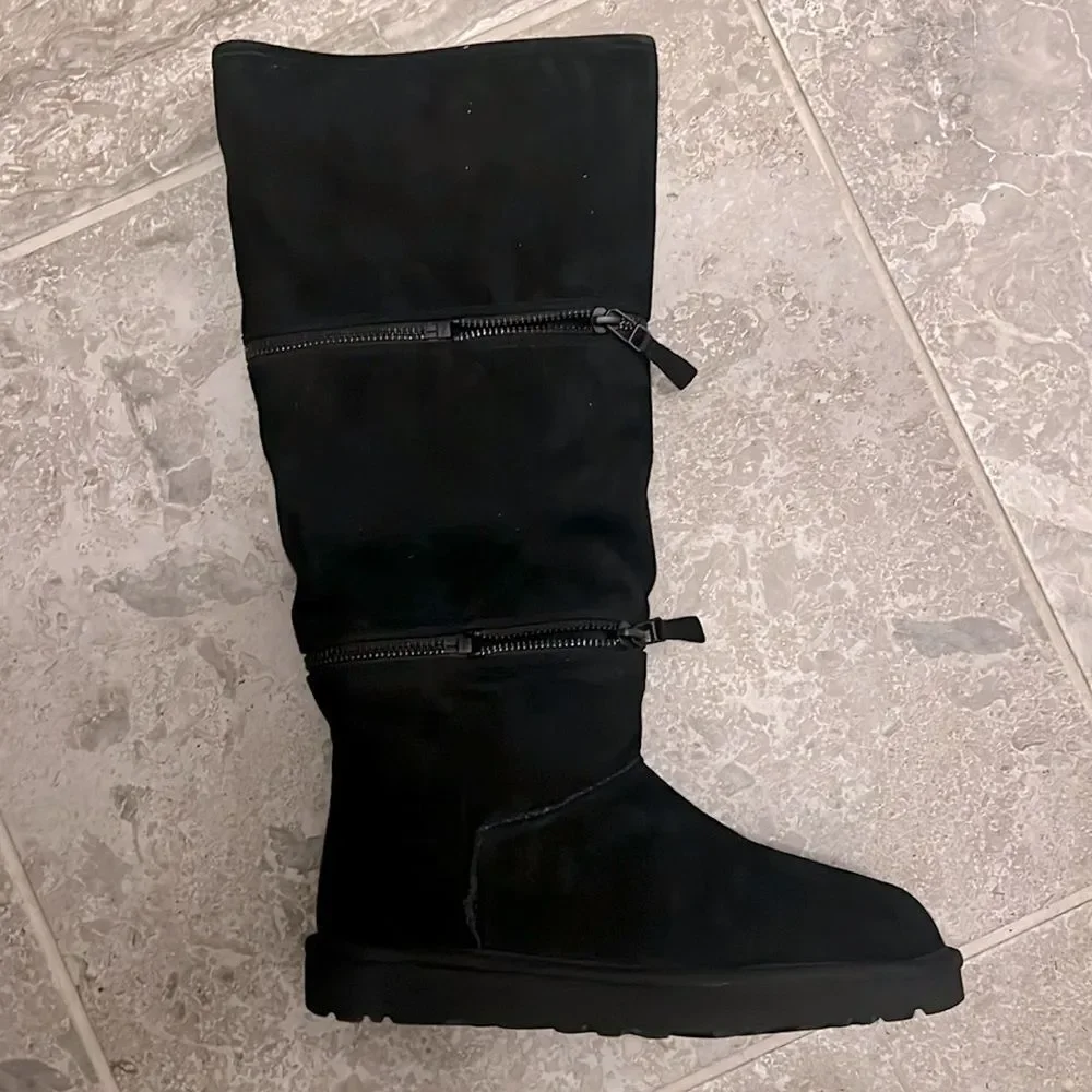 UGG Classic Ultra Convertible Tall Boots in Black, New, Size EU37 US6